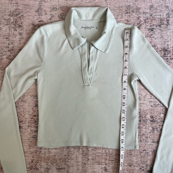 Abercrombie & Fitch Soft Rib Longsleeve Polo - Picture 6 of 9